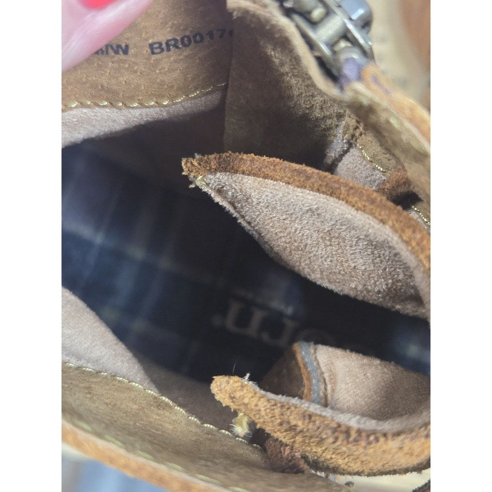 Born Taran Boots Women's Size 7.5 Brown Distressed Suede Leather Ankle Booties - Picture 6 of 13